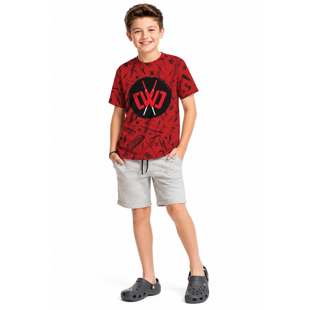 Boys' Red and Black Graphic T-Shirt Size Medium – Min.Gui |New With Tags